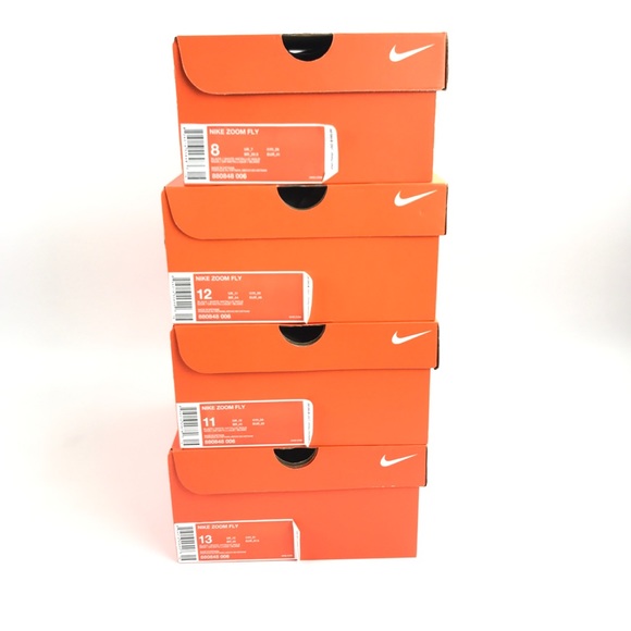 Nike Mens Zoom Fly Black White Gold Running Shoes - Picture 6 of 8